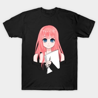 Just a girl who loves Anime and Sketching T-Shirt